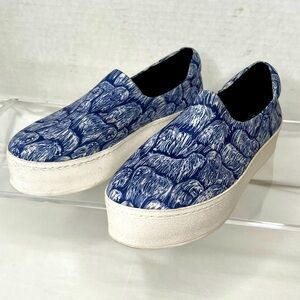 Opening Ceremony Women’s Satin Slip-on CiCi Sneaker Blue/White, Women’s 39